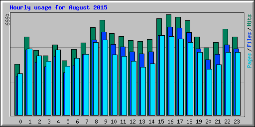 Hourly usage for August 2015