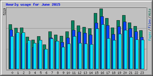 Hourly usage for June 2015